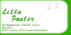 lilla pauler business card